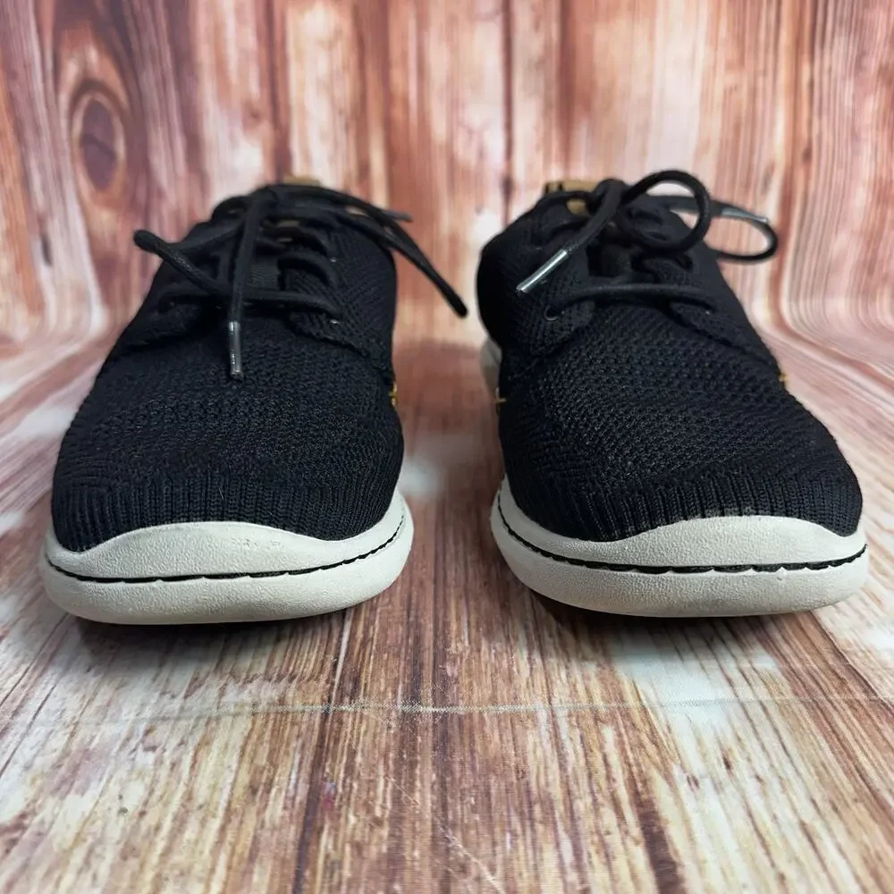 Clarks STEP URBAN MIX Mens Size 8.5 M Black Knit Sneakers Casual Oxfords Shoes